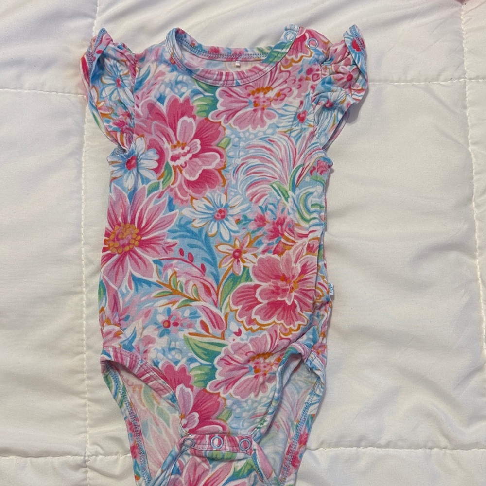 Posh Peanut Pastel Floral Baby Outfit